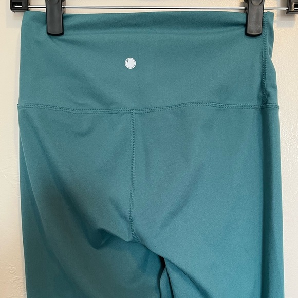 Yogalicious Teal High Waist Squat Proof Lux Ankle Leggings for Women - Picture 10 of 11